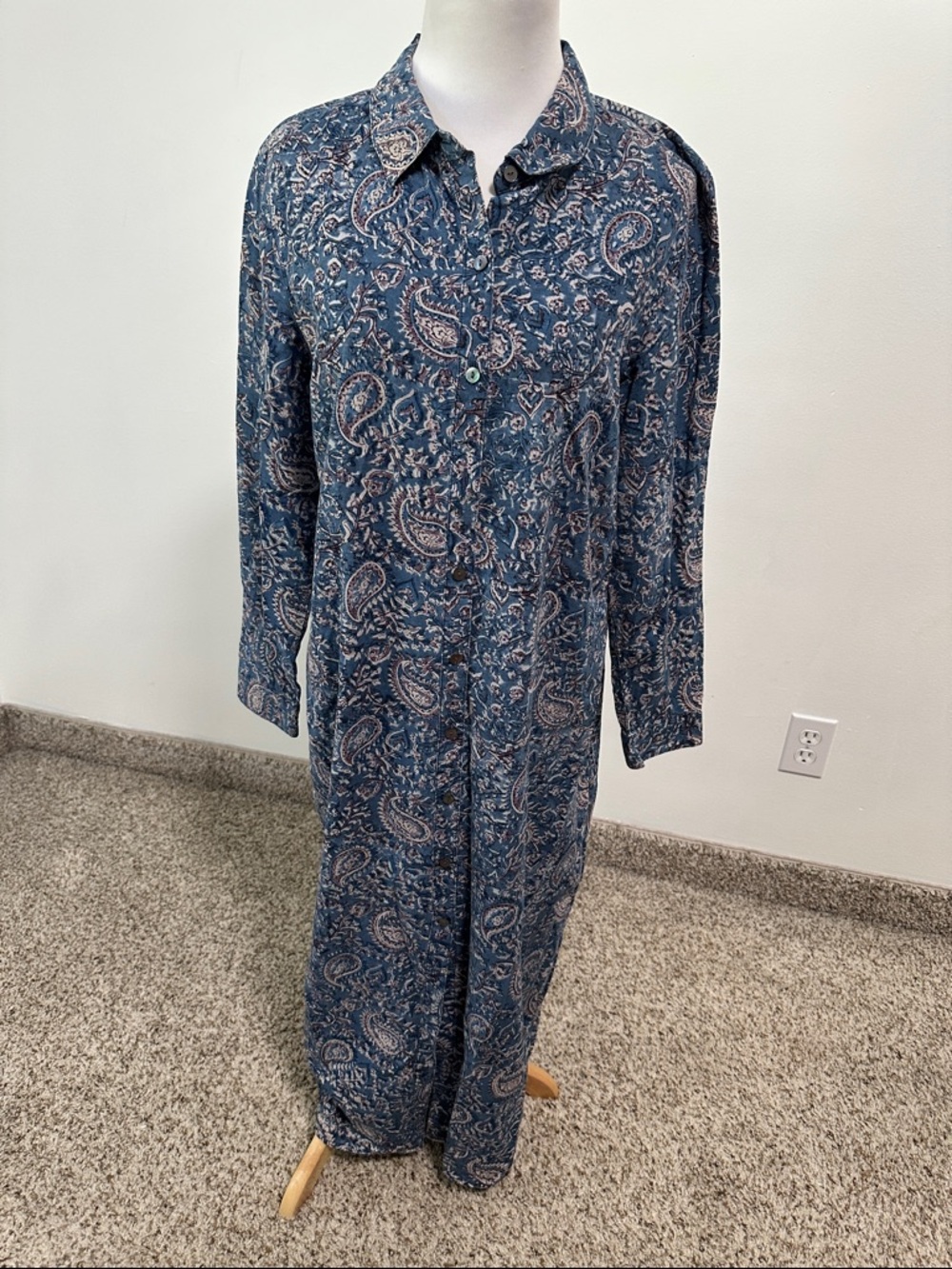 🕯️ Pure Jill Button Up Shirt Maxi Dress